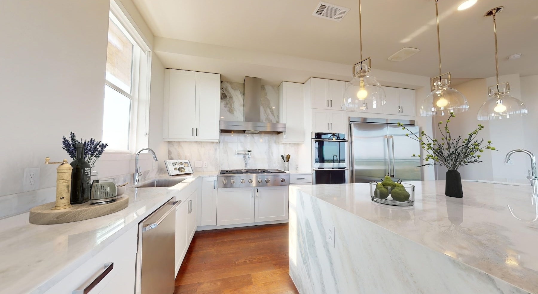 Kitchen with an island