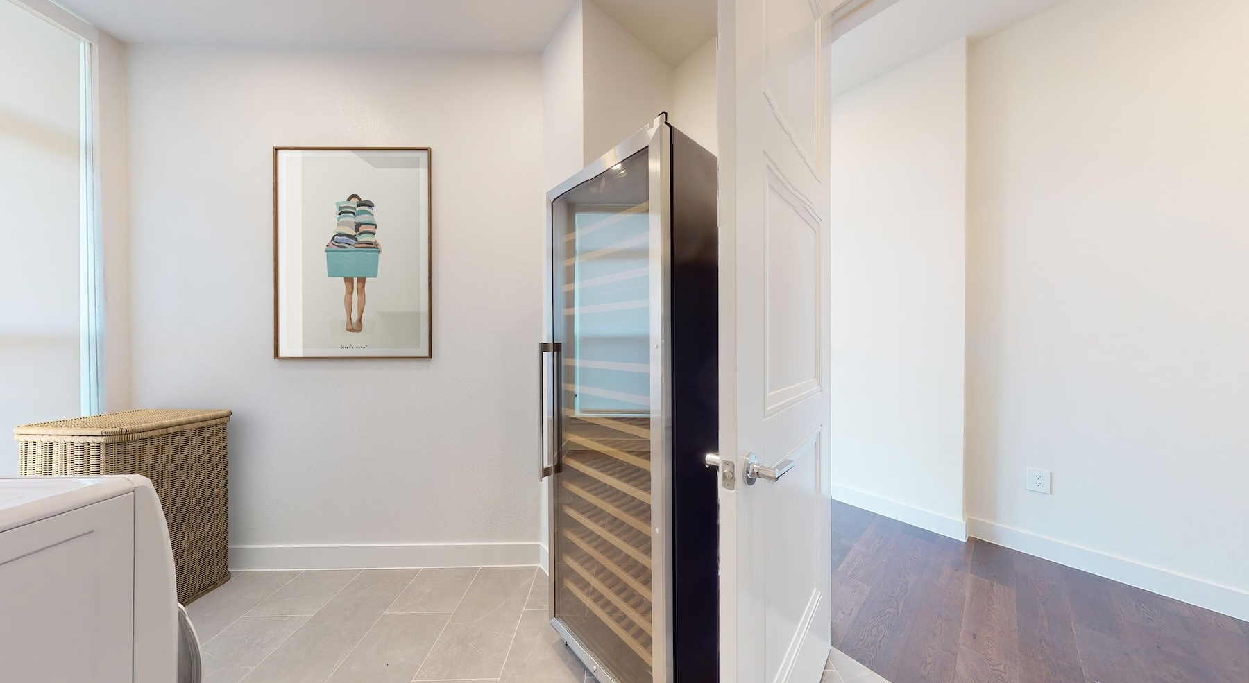 a large TV in the living room